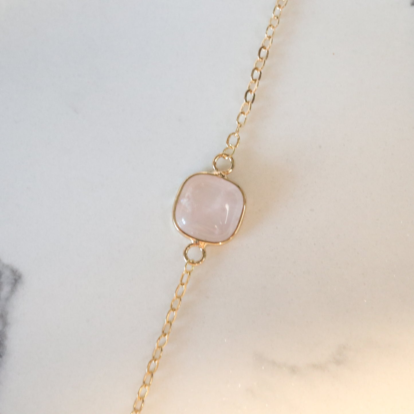 Rose quartz handmade bracelet