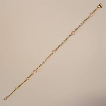 Golden Shell Pearl & Crystal Bracelet