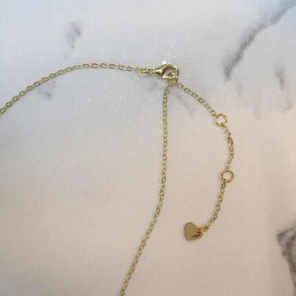 Gold Necklace with Rose Quartz